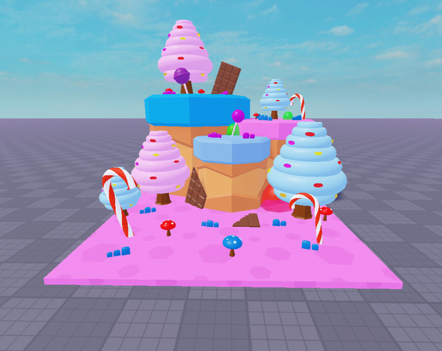 Mountain and Candy Low Poly